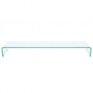 Soporte para TV/Elevador monitor cristal claro 110x30x13 cm H