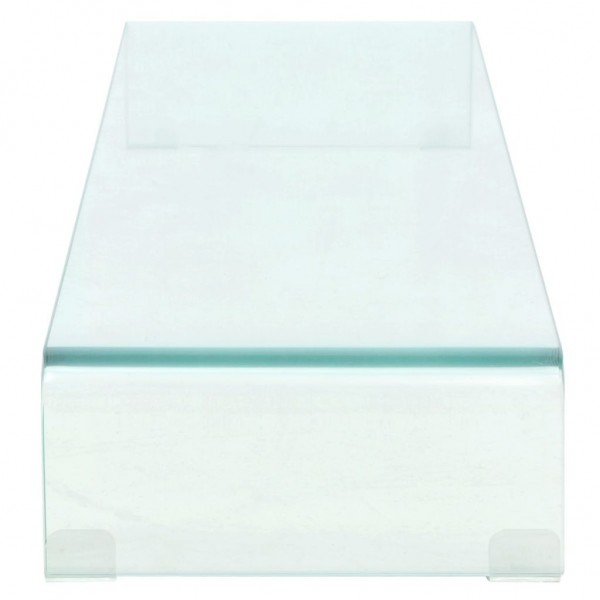 Suporte de TV/monitores em vidro transparente 120x30x13 cm M 3