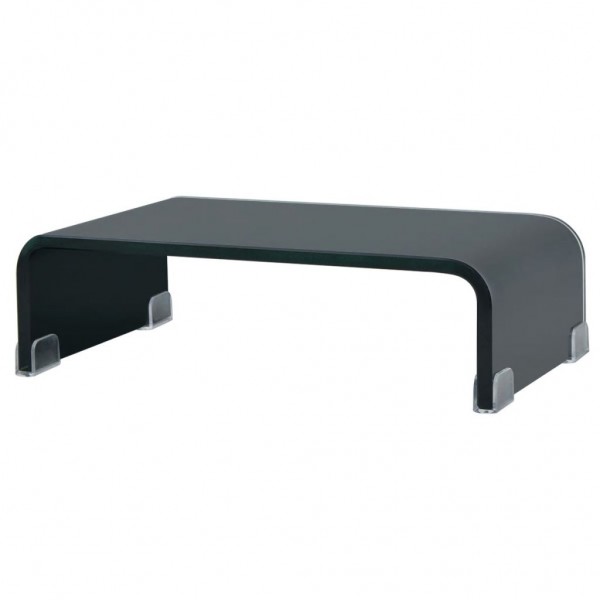 Soporte para TV/Elevador monitor cristal negro 40x25x11 cm D