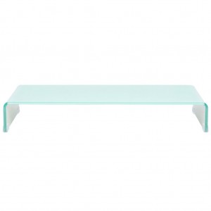 Mueble TV/Elevador de monitor cristal verde 90x30x13 cm H