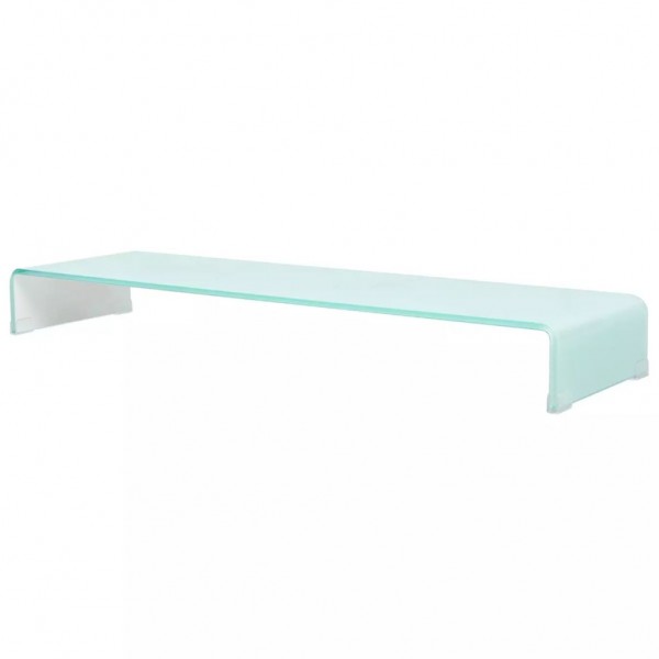 Mueble TV/Elevador de monitor cristal verde 110x30x13 cm D