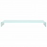 Mueble TV/Elevador de monitor cristal verde 120x30x13 cm 2