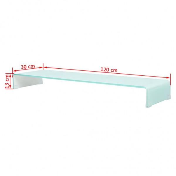 Mueble TV/Elevador de monitor cristal verde 120x30x13 cm M 5