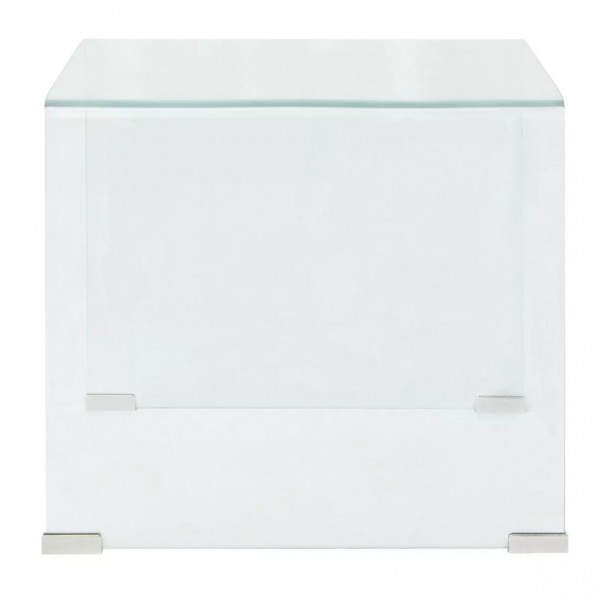 Mesa de centro vidrio templado 49.5x50x45 cm claro M 3