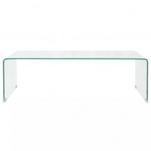 Mesa de centro vidrio templado 98x45x30 cm claro H
