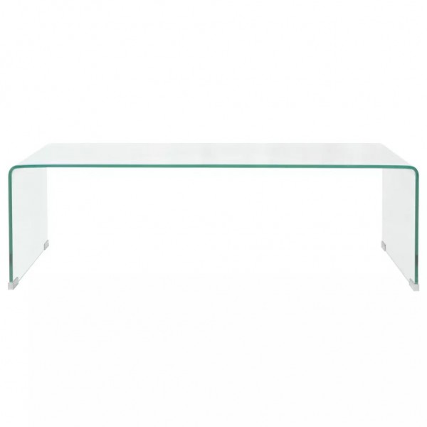 Mesa de centro vidrio templado 98x45x30 cm claro M 2