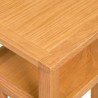 Mesa auxiliar con estante de madera de roble maciza 27x35x55cm 5