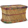 Mesa de centro em bambu com detalhes chindi multicor 4