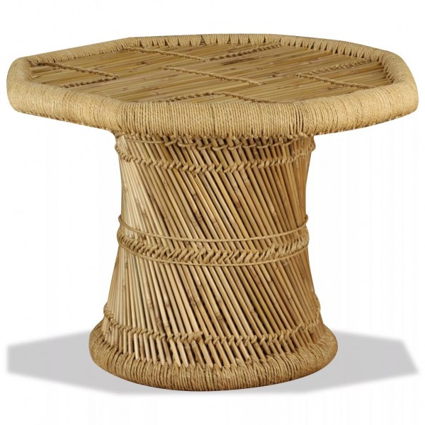 Mesa de centro em bambu octogonal 60x60x45 cm M 4