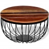 Mesa de centro de madera reciclada maciza 3