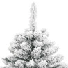 Árbol de Navidad artificial con bisagras y nieve flocada 150 cm 4