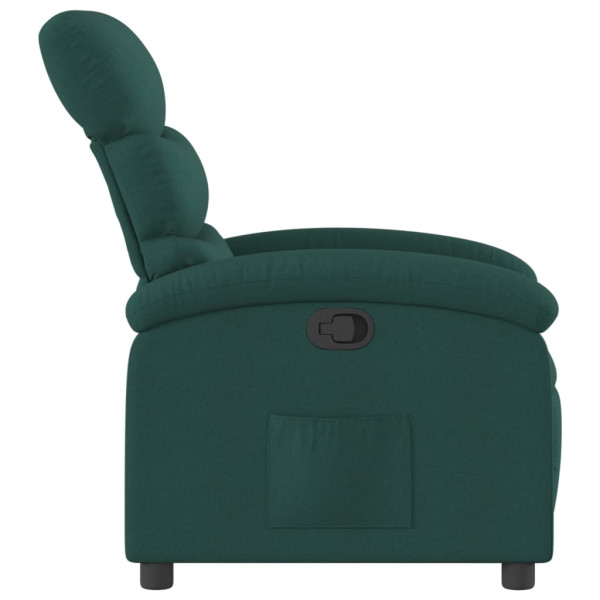 Sillón reclinable de tela verde oscuro M 4