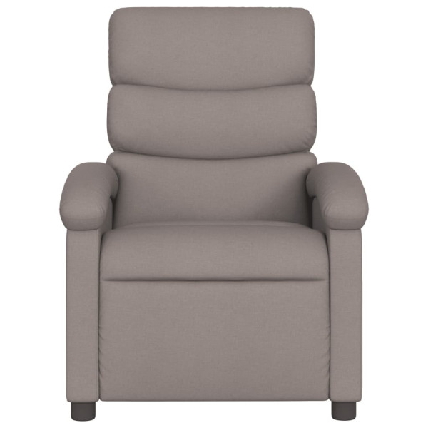 Sillón reclinable de tela gris taupe M 3