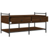 Mesa de centro madera de ingeniería roble marrón 99x50x50 cm 5