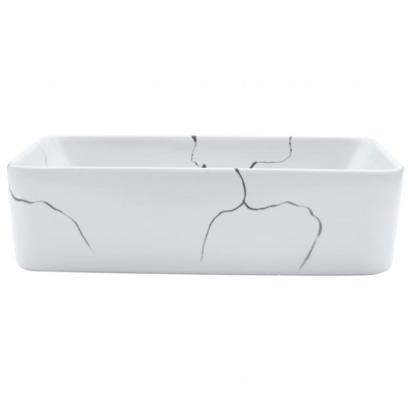 Lavabo sobre encimera rectangular cerámica blanco 46x35.5x13 cm M 3