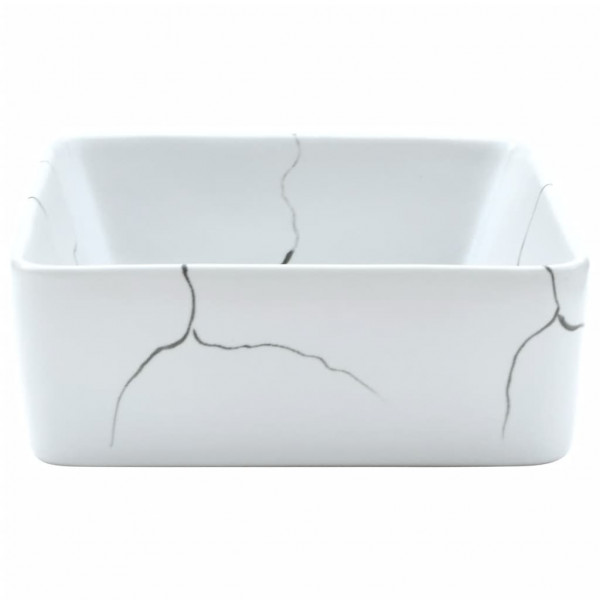 Lavabo sobre encimera rectangular cerámica blanco 46x35.5x13 cm M 5