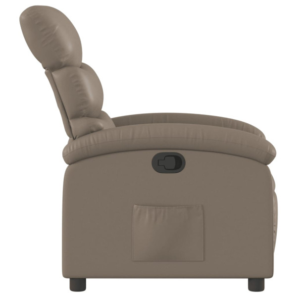 Sillón reclinable de cuero sintético color capuchino M 4