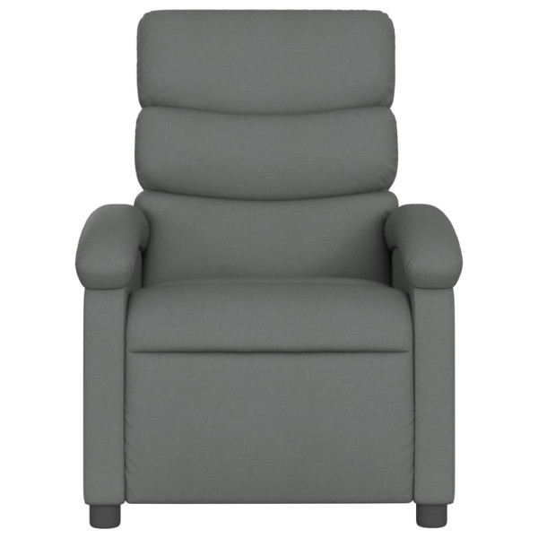 Sillón reclinable de tela gris oscuro M 3