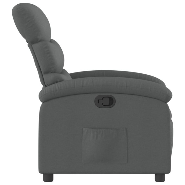 Sillón reclinable de tela gris oscuro M 4