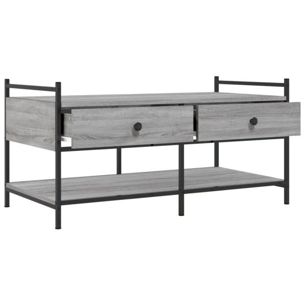Mesa de centro madera de ingeniería gris Sonoma 99x50x50 cm M 5