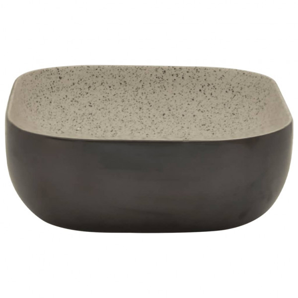 Lavabo encimera rectangular cerámica gris negro 48x37.5x13.5 cm M 5