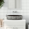 Lavabo de encimera ovalado cerámica negro azul 56.5x36.5x13.5cm 1