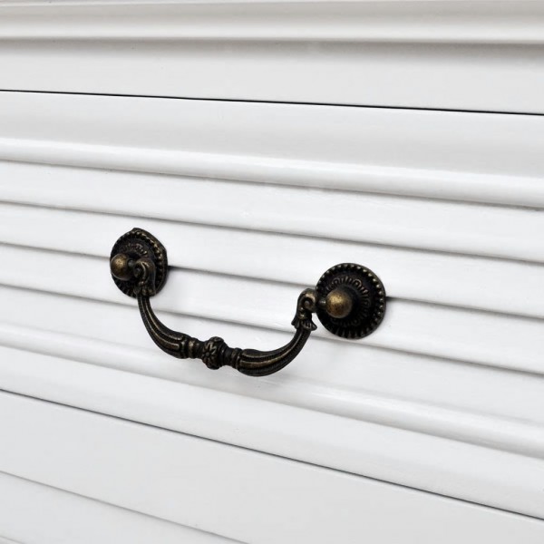 Escritorio de pedestal doble blanco 140x48x80 cm M 5