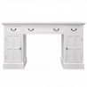 Secretária de base dupla estilo pedestal 140x48x80 cm branco 1