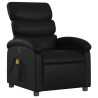 Sillón de masaje reclinable cuero sintético negro 3