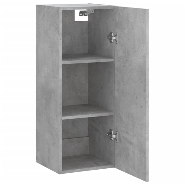 Armario de pared madera ingeniería gris hormigón 34.5x34x90 cm M 5