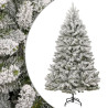 Árbol de Navidad artificial con bisagras y nieve flocada 210 cm 1
