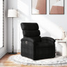 Sillón reclinable de tela negro 1