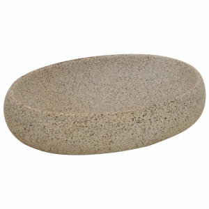 Lavatório de bancada oval 59x40x15 cm cerâmica cor de areia H