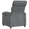 Sillón reclinable de cuero sintético gris 5