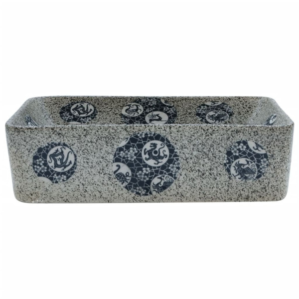 Lavatório de bancada retangular 46x35.5x13 cm cerâmica multicor M 3