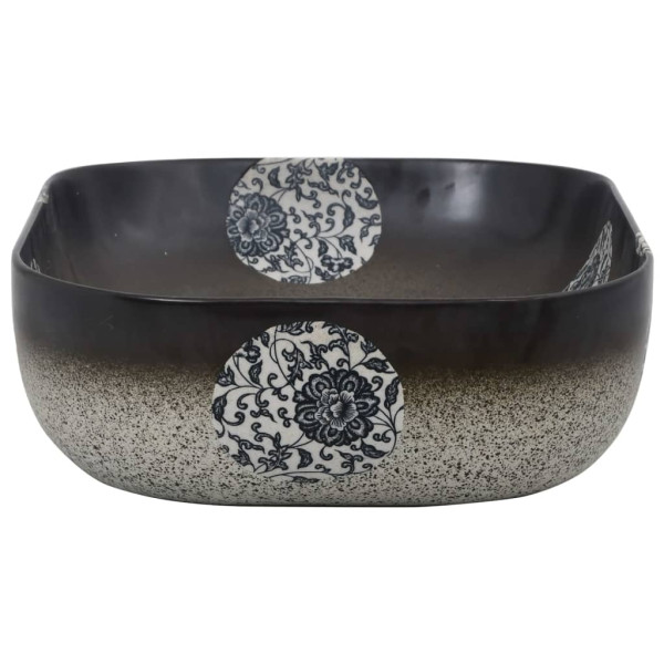 Lavatório bancada retangular 48x37.5x13.5 cm cerâmica multicor M 5