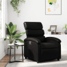 Sillón reclinable de cuero sintético negro 1