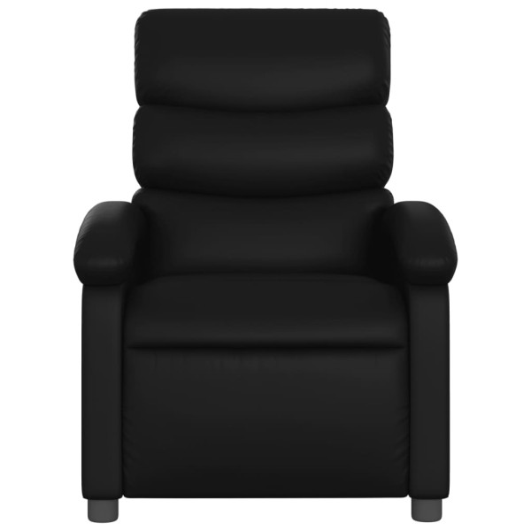 Sillón reclinable de cuero sintético negro M 3
