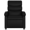 Sillón reclinable de cuero sintético negro 3