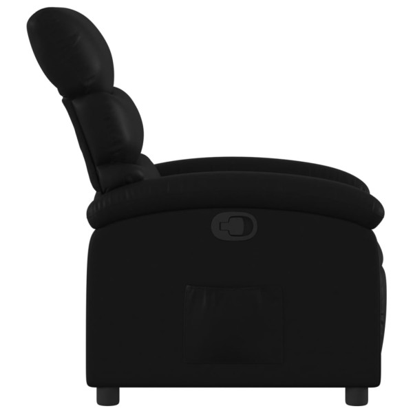 Sillón reclinable de cuero sintético negro M 4