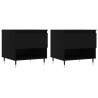 Mesas de centro 2 pcs 50x46x50 cm derivados de madeira preto 2
