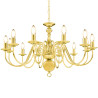 Lustre de 12 lâmpadas E14 dourado 1