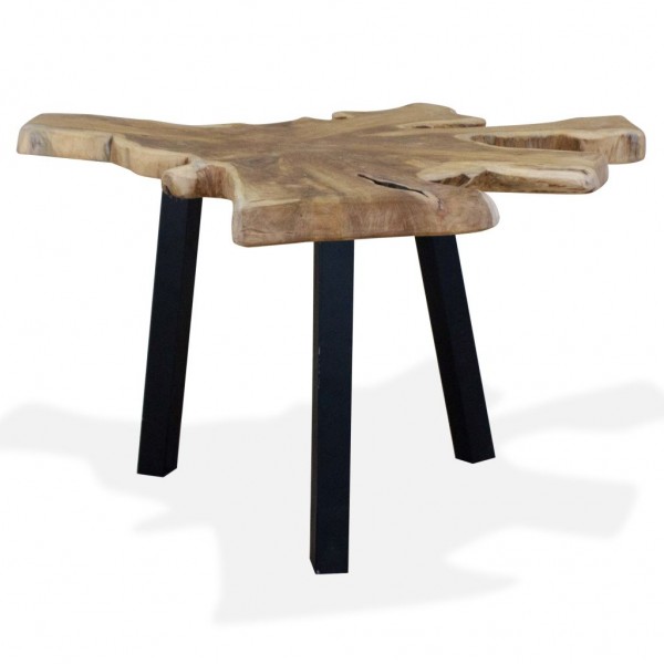 Mesa de centro de madera de teca genuina 80x70x38 cm M 3