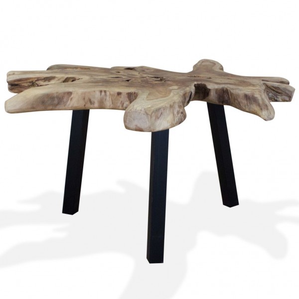 Mesa de centro de madera de teca genuina 80x70x38 cm M 5