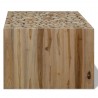 Mesa de centro de madera de teca genuina 50x50x35 cm 2