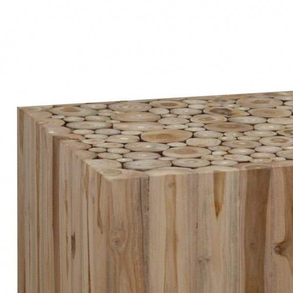 Mesa de centro de madera de teca genuina 50x50x35 cm M 4