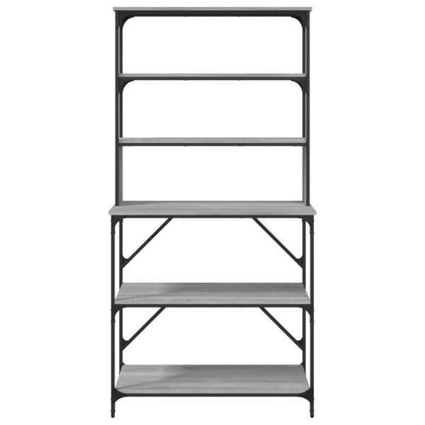 Estante 6 prateleiras 90x40x180 cm deriv. madeira cinza sonoma M 4