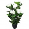 Planta artificial hortensia con macetero 60 cm blanca 1