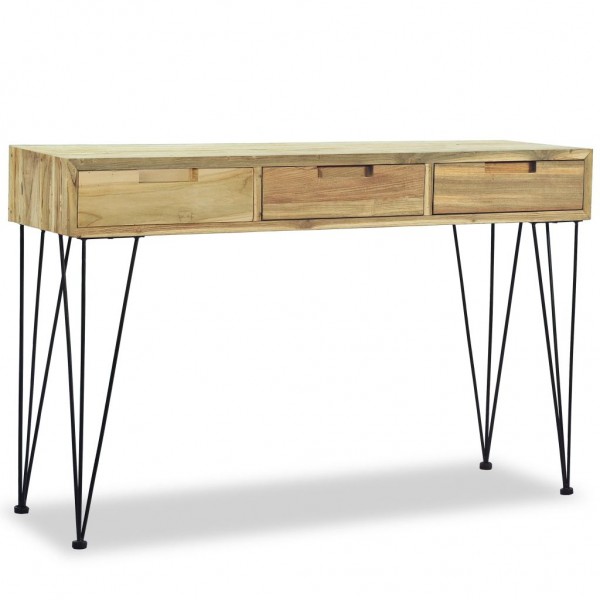 Mesa consola 120x35x76 cm madera de teca maciza D