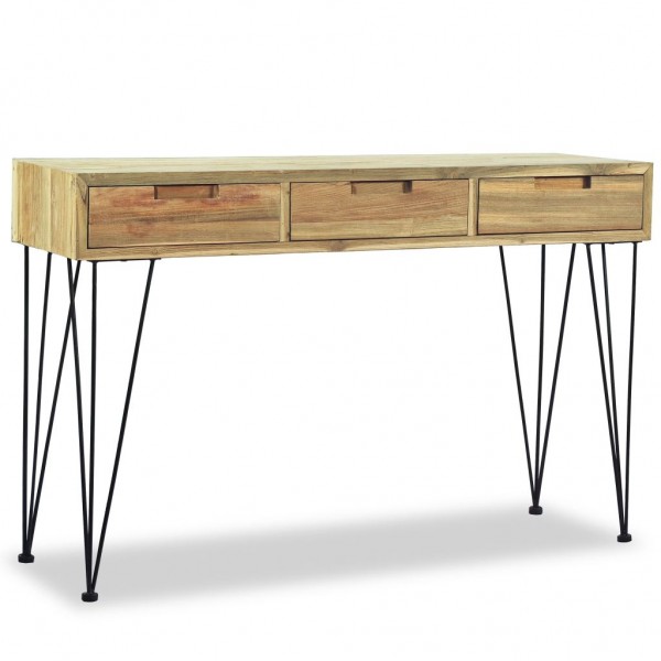Mesa consola 120x35x76 cm madera de teca maciza M 2